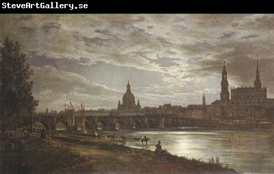 Johan Christian Dahl View of Dresden in Full Moonlight (mk22)
